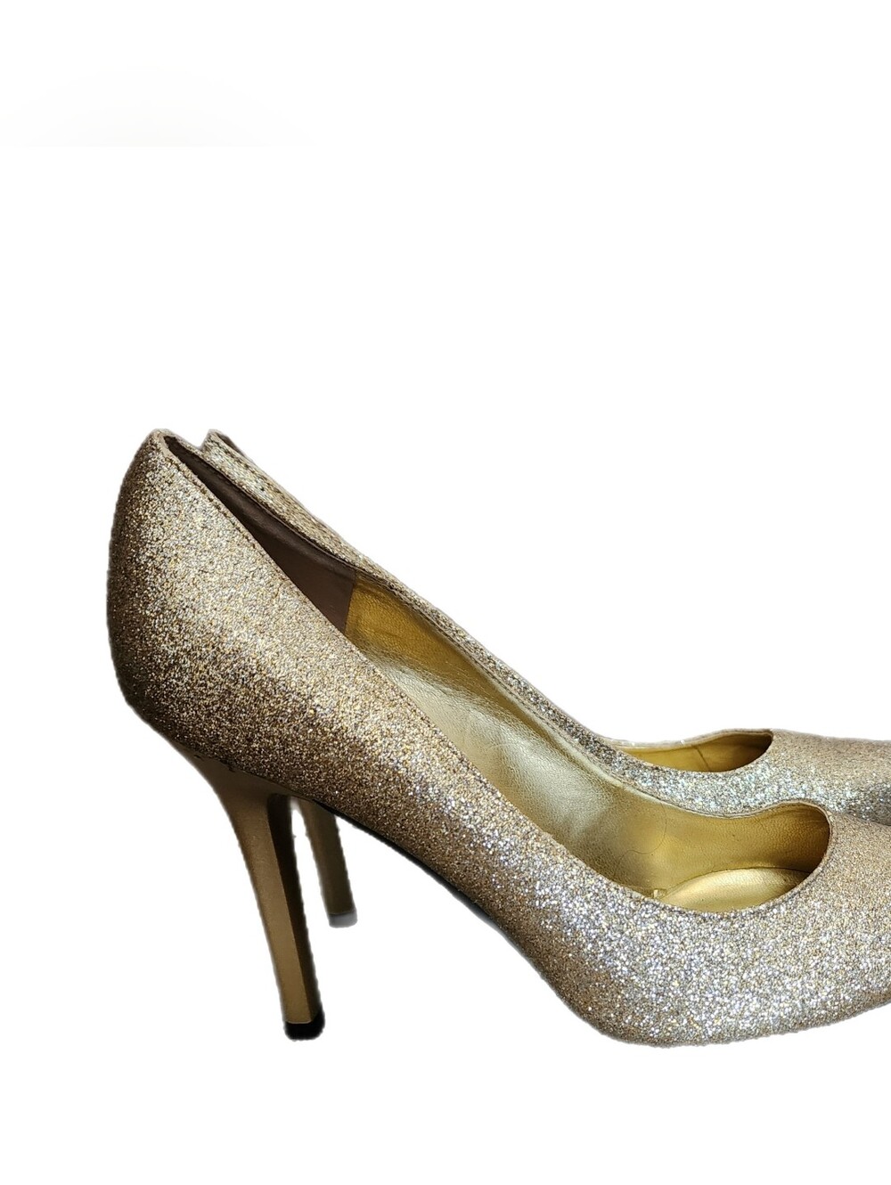 Worthington Heels Womens Size 7.5 M Gold Glitter